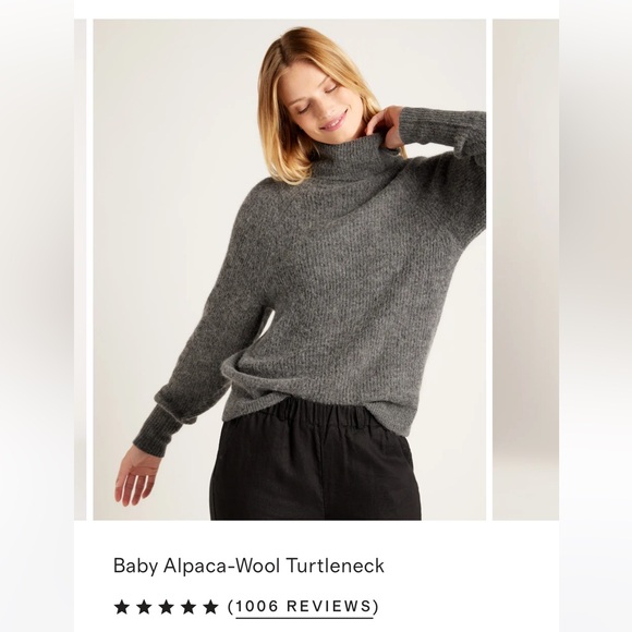 Quince Baby Alpaca-wool Turtleneck, NWT, S - Picture 1 of 6